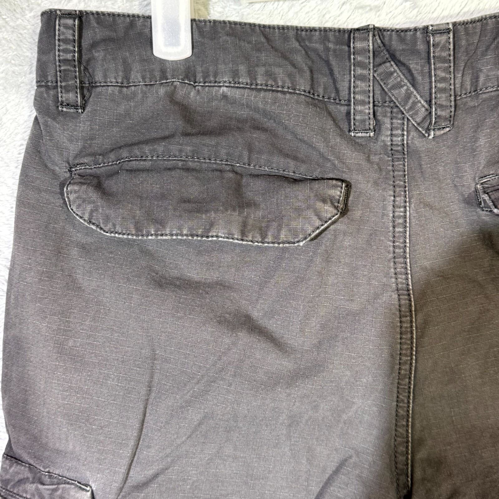 Nike Men's Cargo Shorts 32 Dark Gray Cotton Swoosh Pocket Mid Rise - Thumbnail 6