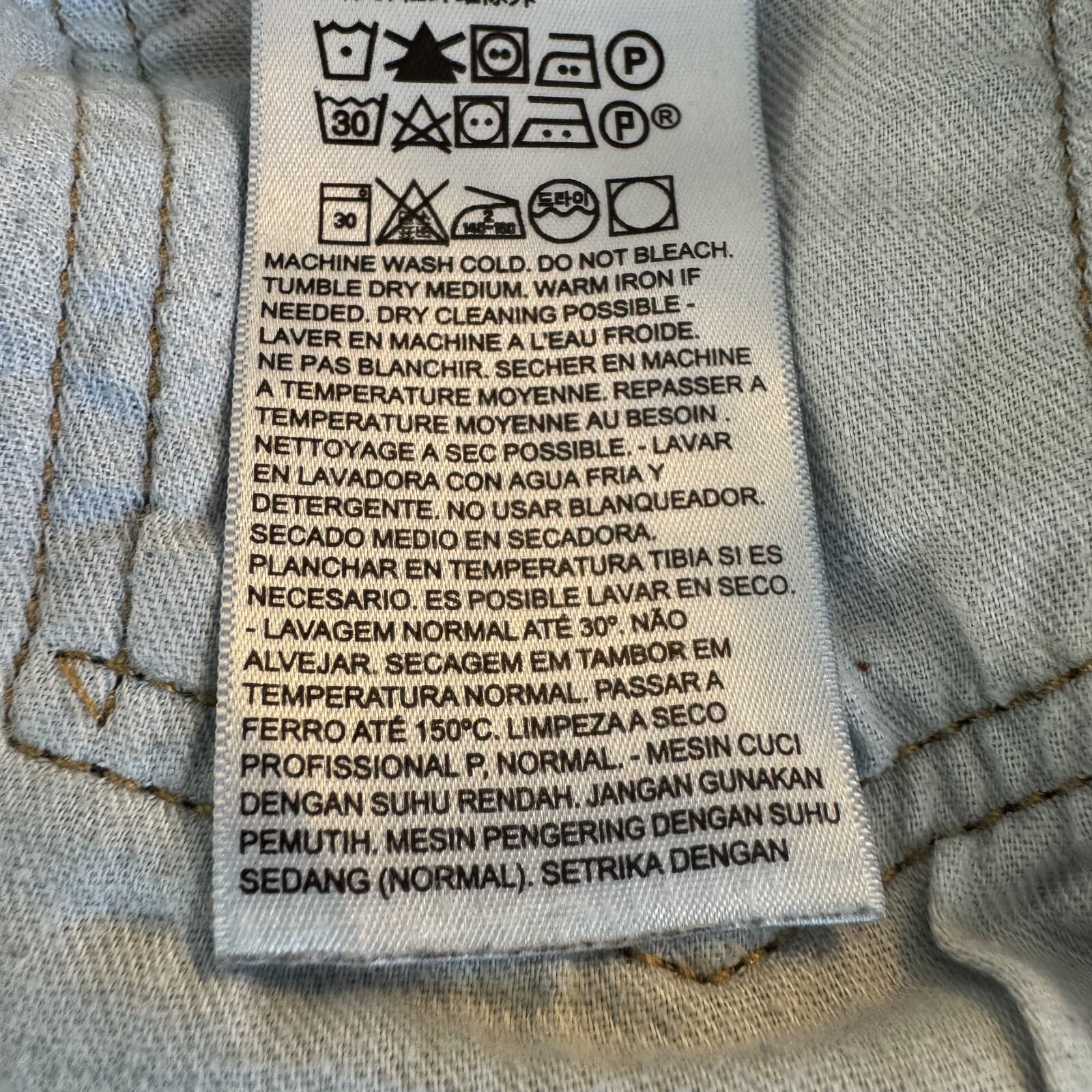 Levi’s 505 Men’s Jeans 38x30 Blue Denim Stretch Mid Rise Straight Leg - Thumbnail 6