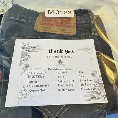 Levis 510 Jeans Mens 30x30 (30x29) Dark Wash Blue Skinny Slim Stretch Denim - Thumbnail 10