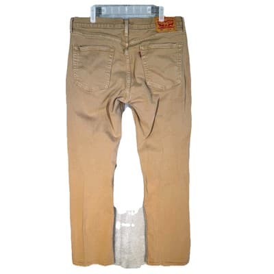 Levi’s 514 Men’s Jeans 36x32 Beige Denim Mid-Rise Straight Fit - Thumbnail 2
