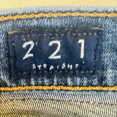 Lucky Brand 221 Straight Jeans Mens 34x30 Blue Medium Wash Denim Zip Fly - Thumbnail 9