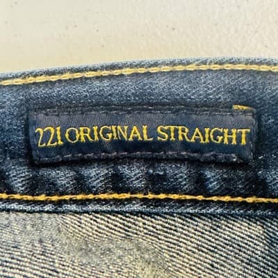 Lucky Brand 221 Original Straight Jeans Mens 32x27 Blue Medium Wash Button Fly - Thumbnail 12