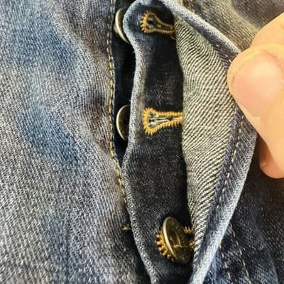 Lucky Brand 221 Original Straight Jeans Mens 32x27 Blue Medium Wash Button Fly - Thumbnail 15