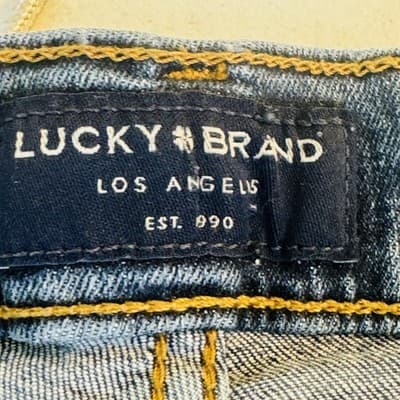 Lucky Brand 221 Straight Jeans Mens 34x30 Blue Medium Wash Denim Zip Fly - Thumbnail 10