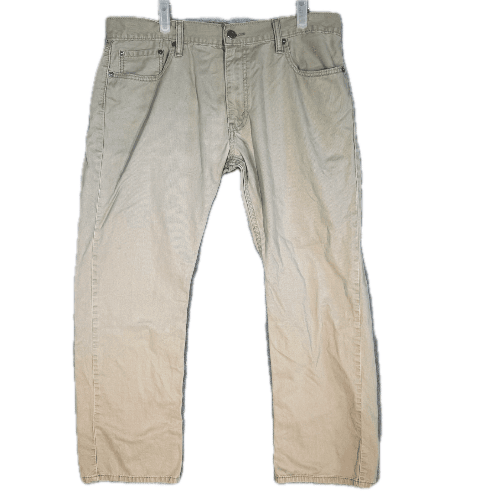 Levi’s 514 Men’s Jeans 36x30 Beige Denim 100% Cotton Mid-Rise Straight Leg - Image 1