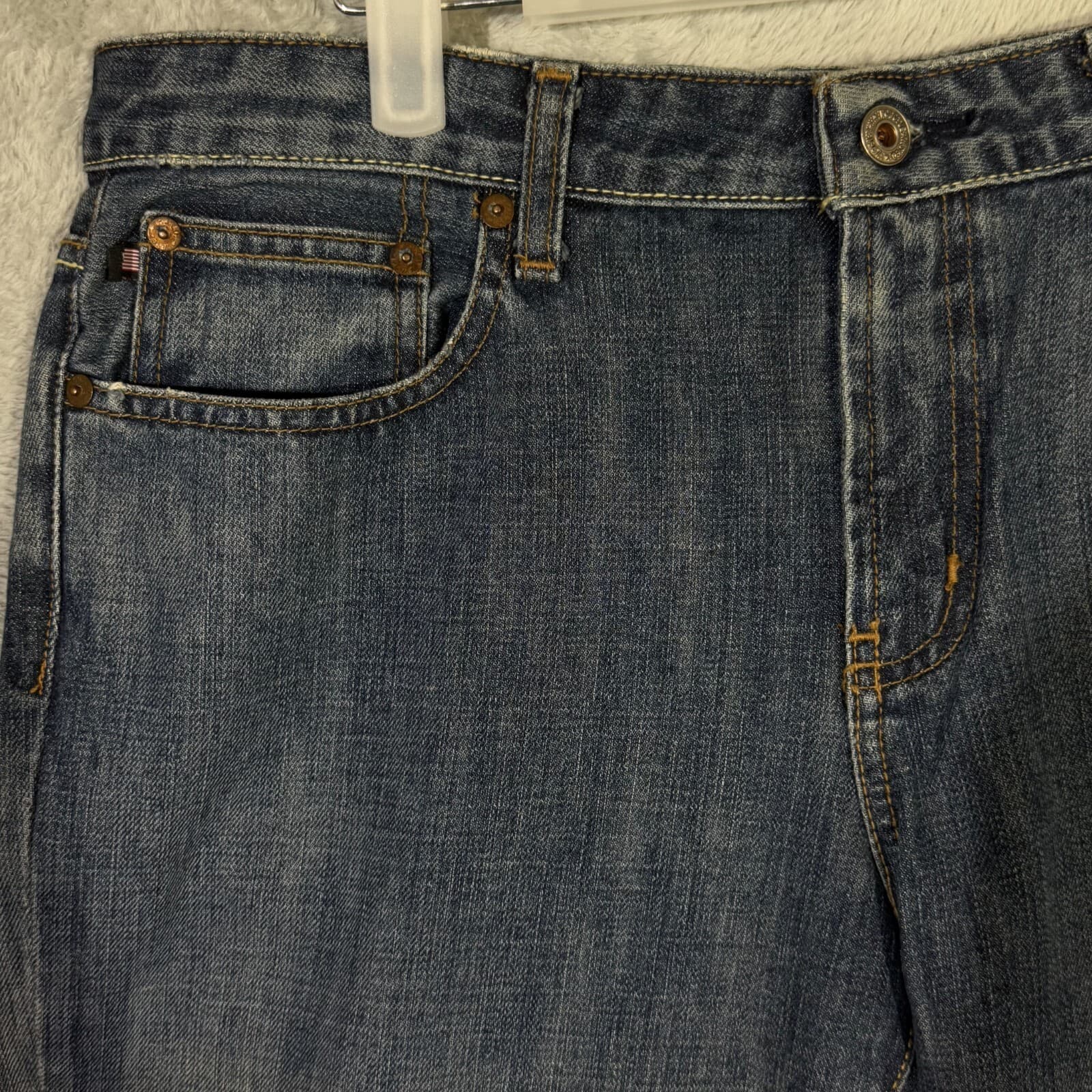 Polo Jeans Company Women’s Jeans 12x32 Blue Denim Mid-Rise Straight Leg - Thumbnail 3