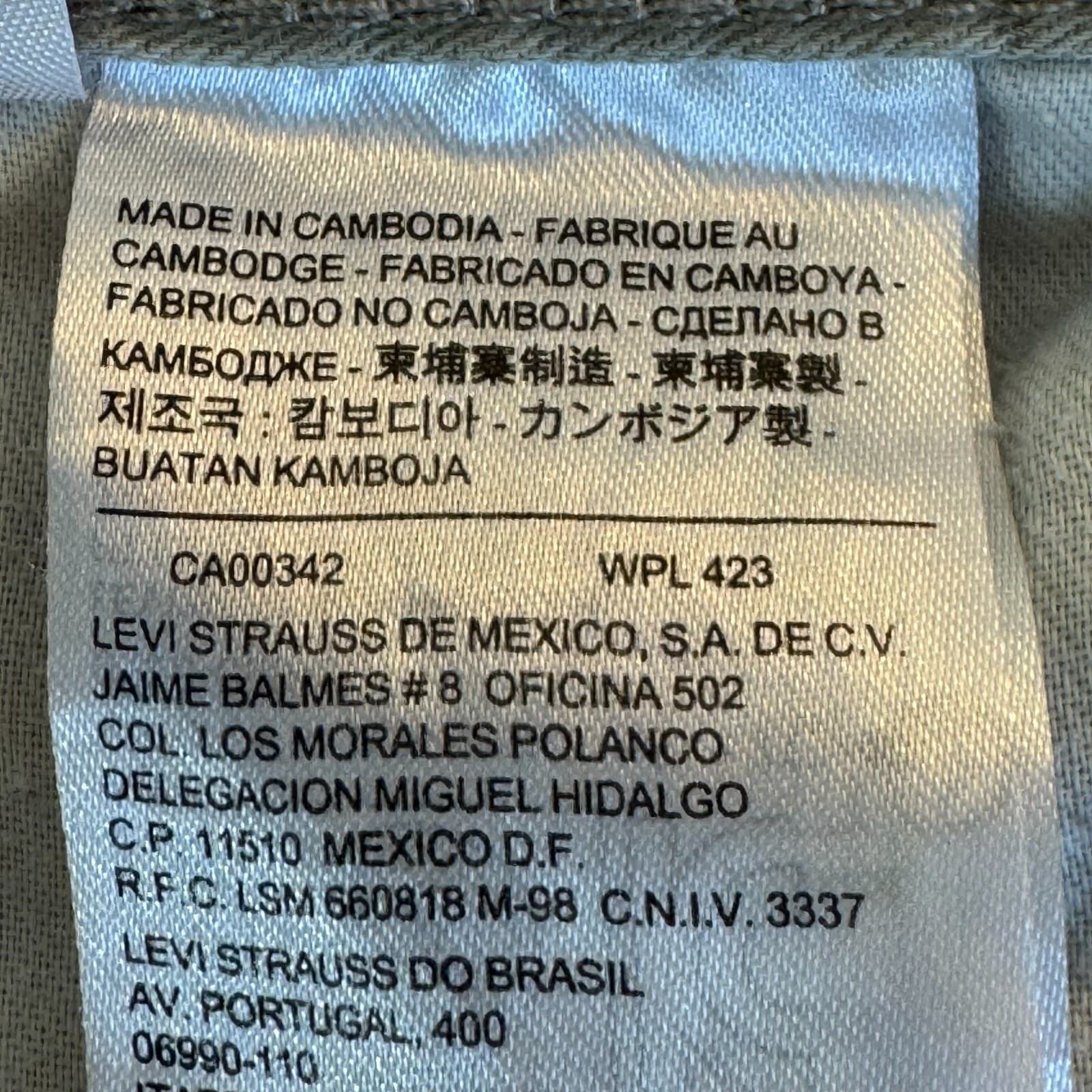 Levi’s 514 Men’s Jeans 36x30 Beige Denim 100% Cotton Mid-Rise Straight Leg - Thumbnail 14