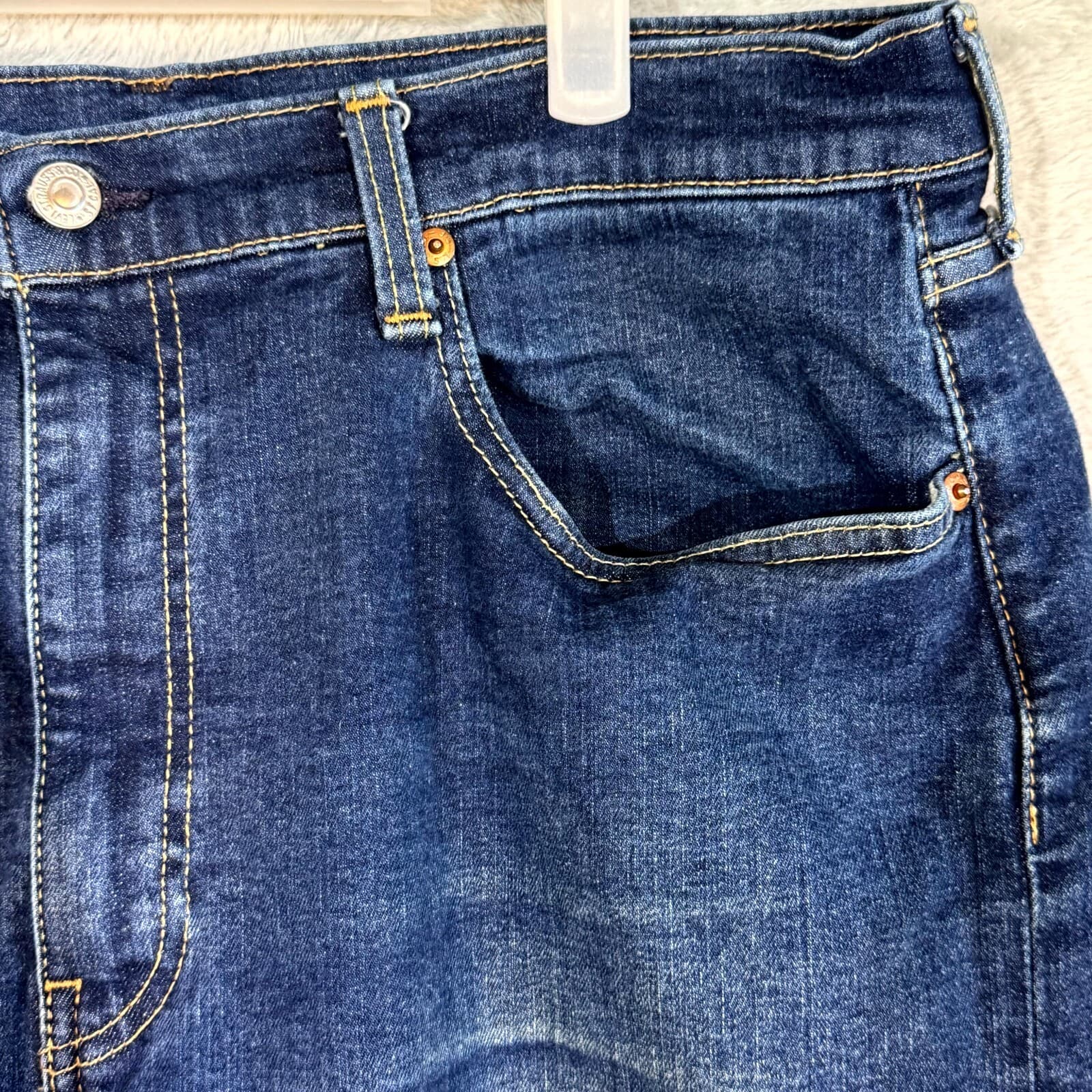 Levi’s 519 Men’s Jeans 38x34 Blue Denim Mid-Rise Straight Leg Regular Fit - Thumbnail 4