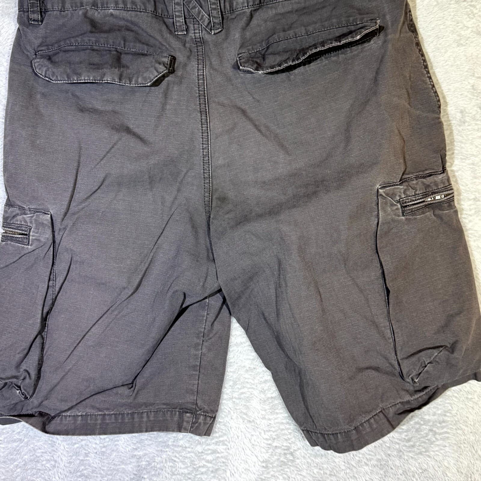 Nike Men's Cargo Shorts 32 Dark Gray Cotton Swoosh Pocket Mid Rise - Thumbnail 8