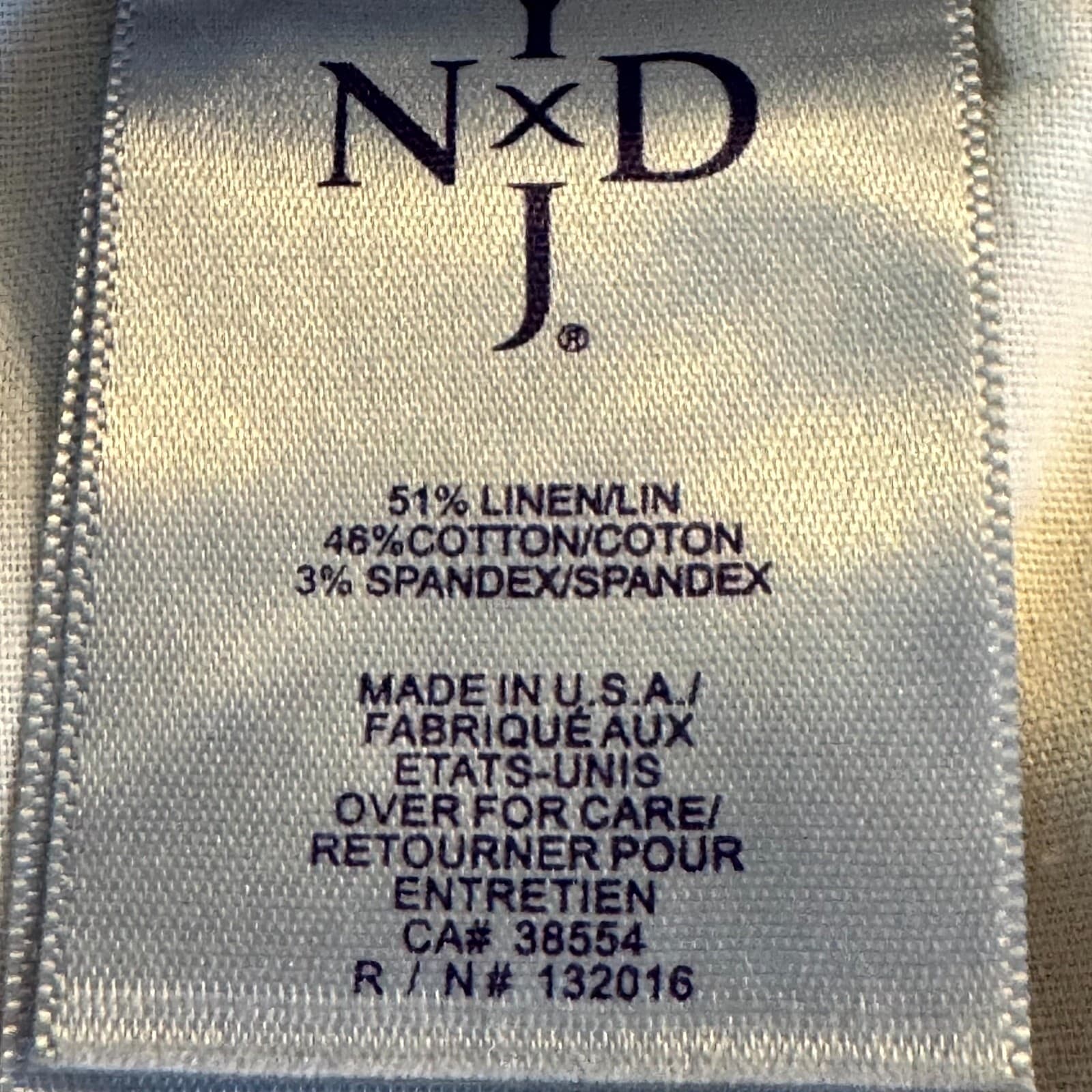 NYDJ Women's Cropped Pants 12 Beige Stretch Mid Rise 5 Pocket Straight Leg - Thumbnail 11