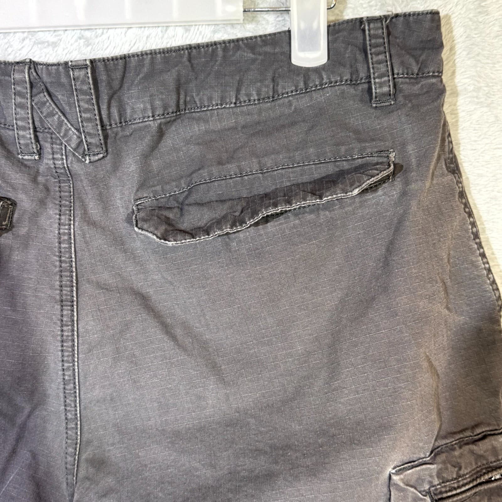 Nike Men's Cargo Shorts 32 Dark Gray Cotton Swoosh Pocket Mid Rise - Thumbnail 7