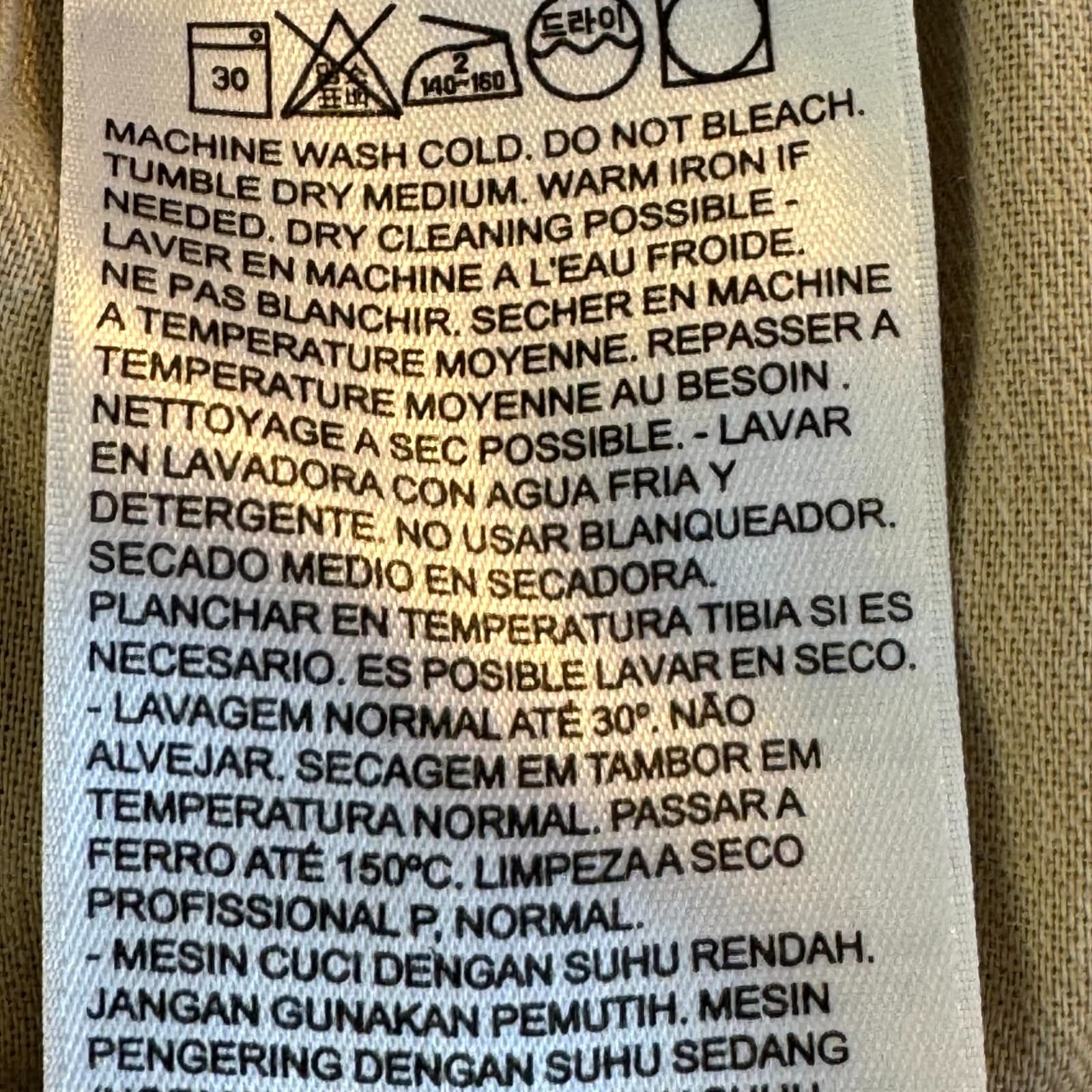 Levi’s 514 Men’s Jeans 36x32 Beige Denim Mid-Rise Straight Fit - Thumbnail 7