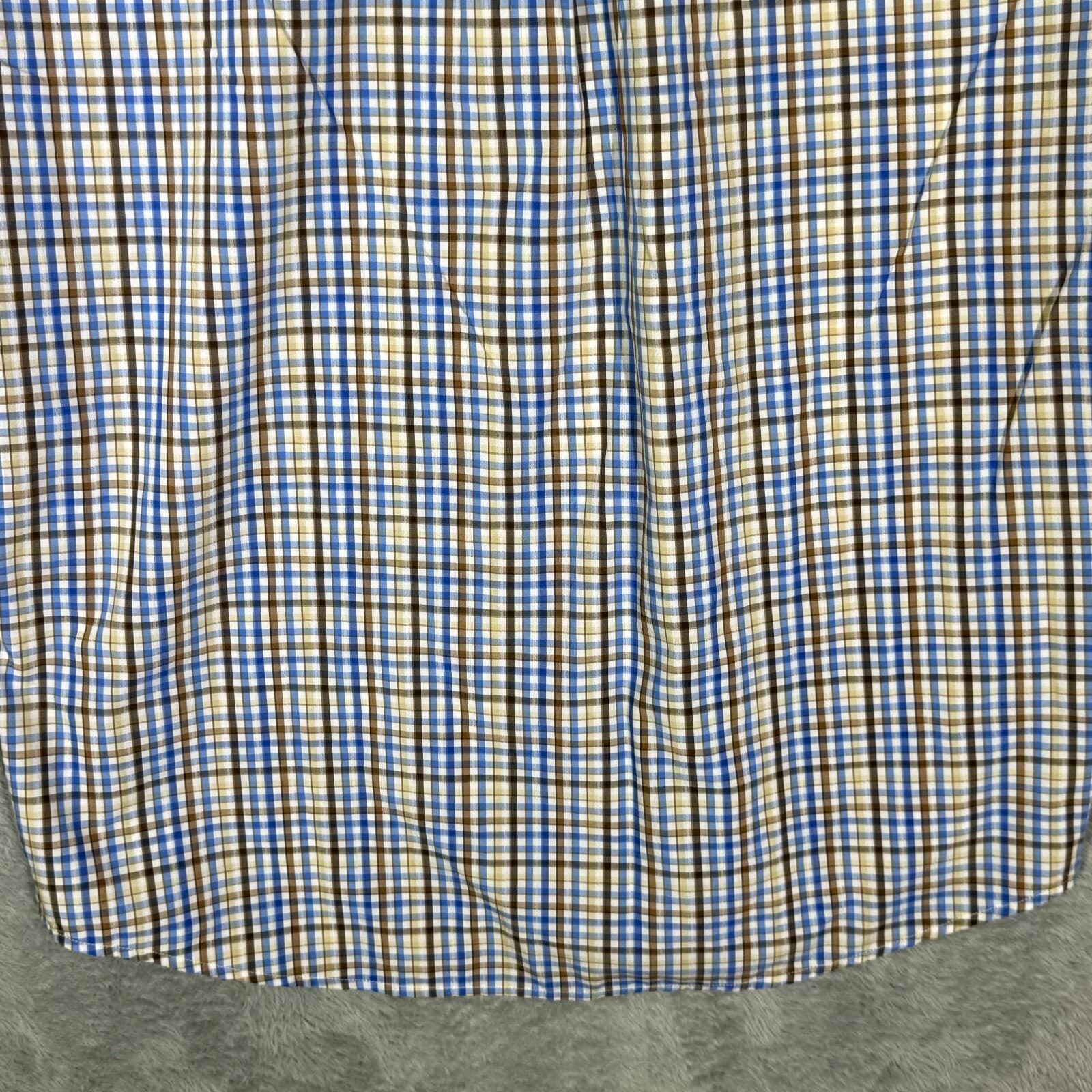 Moxie & Co Shirt Men Medium Blue Plaid Short Sleeve Button Down Casual - Thumbnail 13