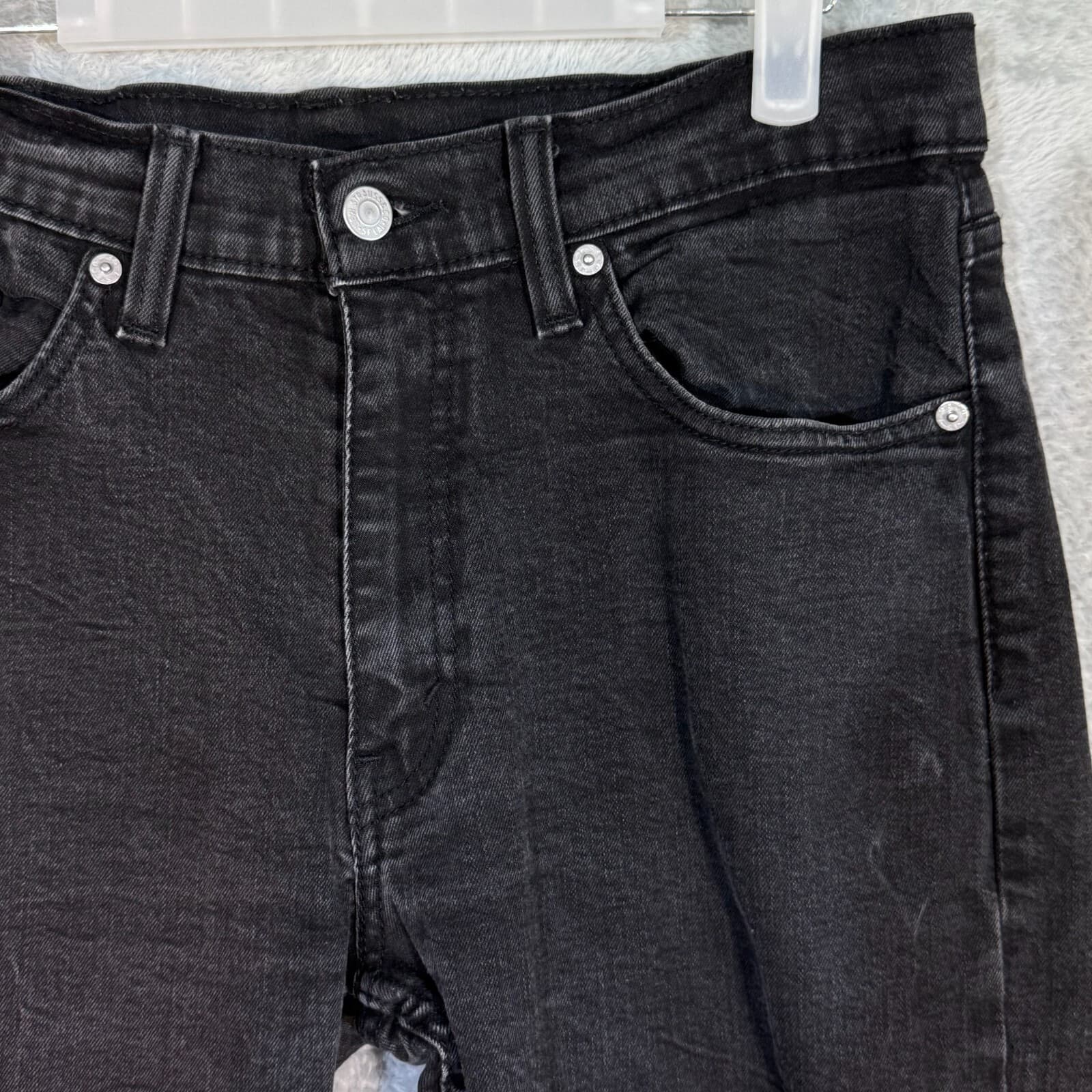 Levi’s 514 Men’s Jeans 33x30 Black Denim Mid-Rise Straight Leg - Thumbnail 4