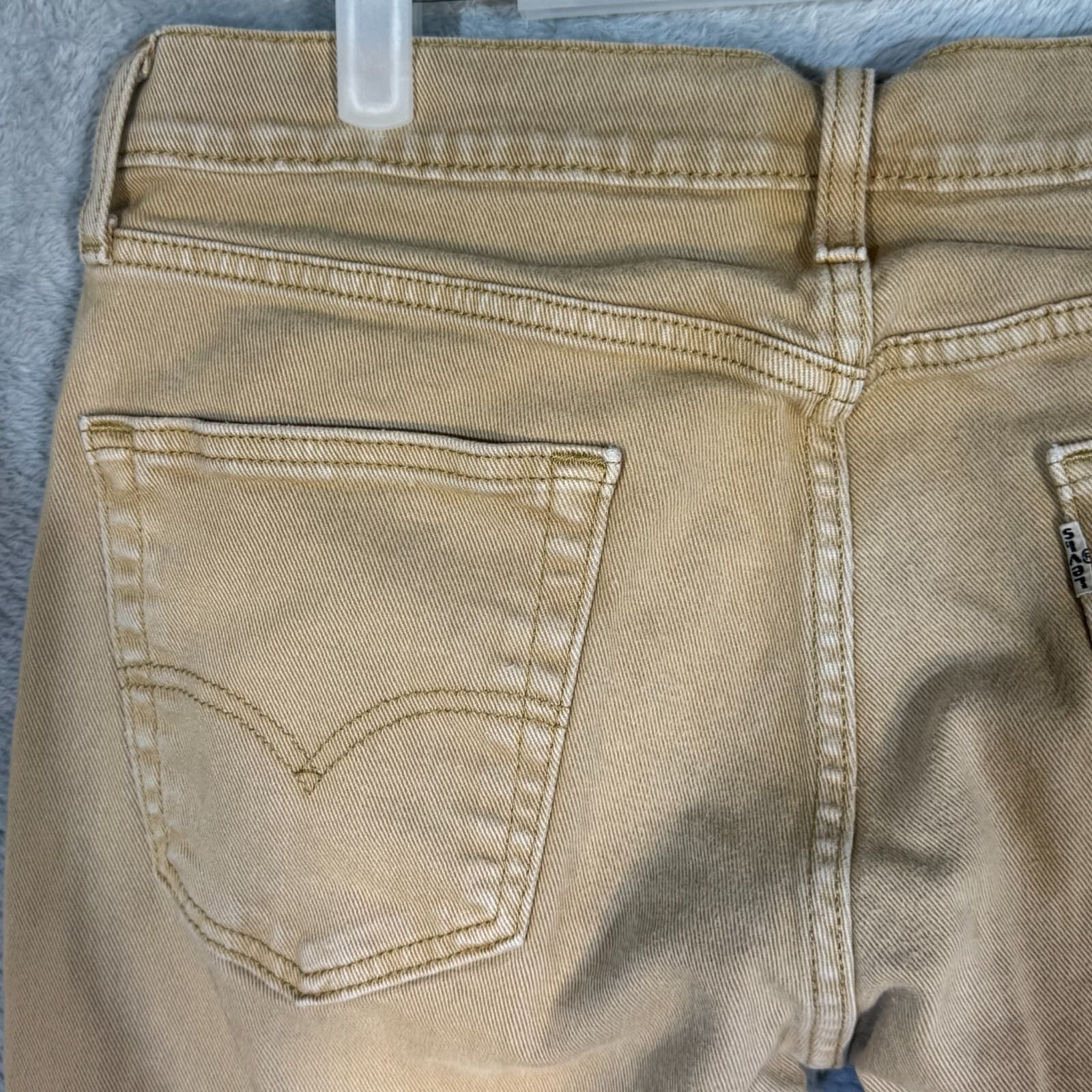 Levi’s 514 Men’s Jeans 32x32 Beige Denim 100% Cotton Mid-Rise Straight - Thumbnail 6