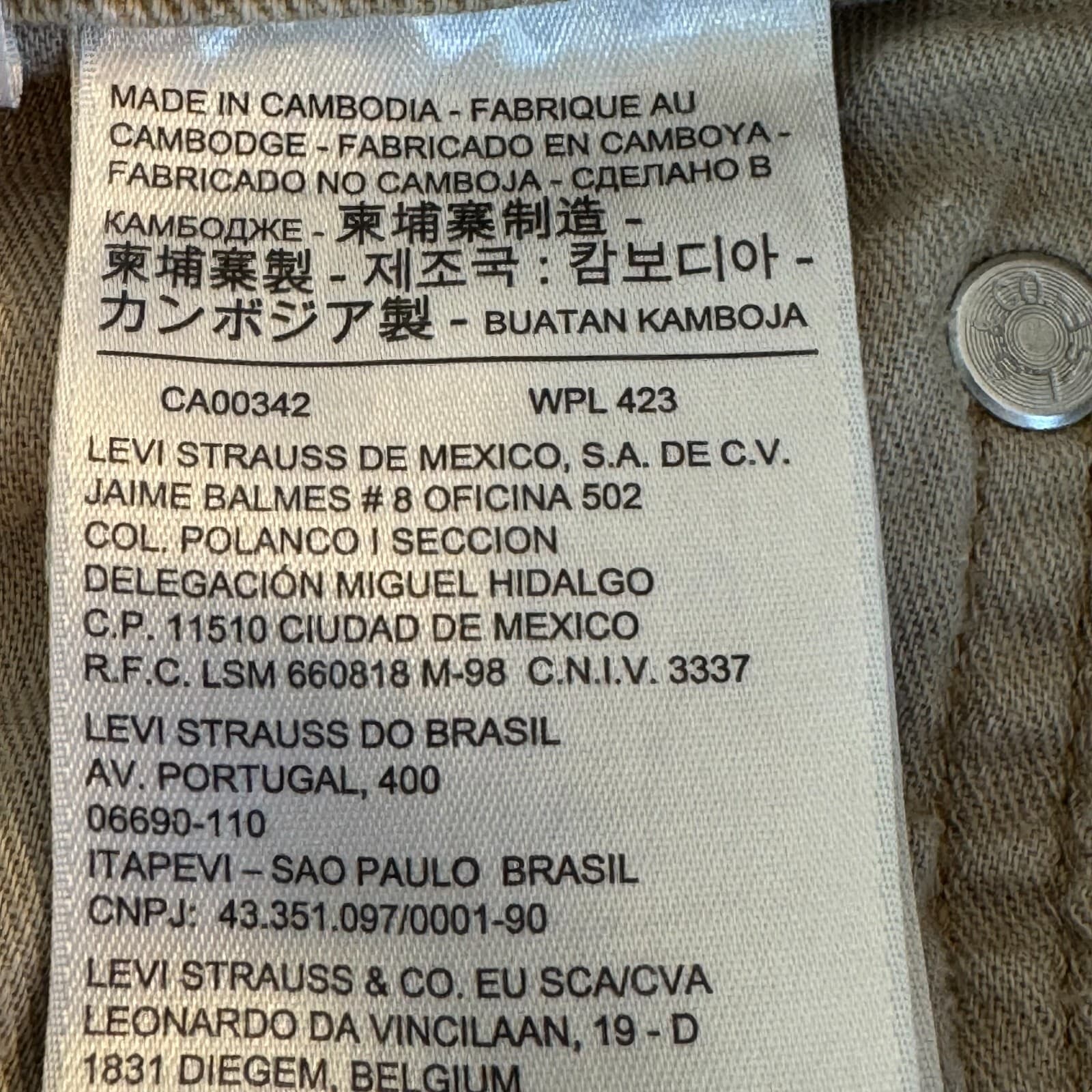 Levi’s 514 Men’s Jeans 32x32 Beige Denim 100% Cotton Mid-Rise Straight - Thumbnail 12