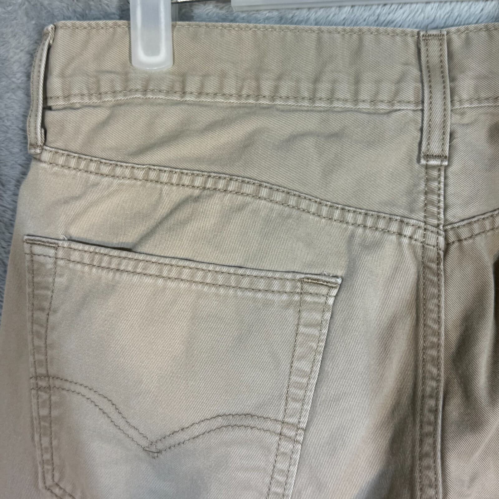 Levi’s 514 Men’s Jeans 31x32 Beige Denim Straight Fit Mid Rise - Thumbnail 6