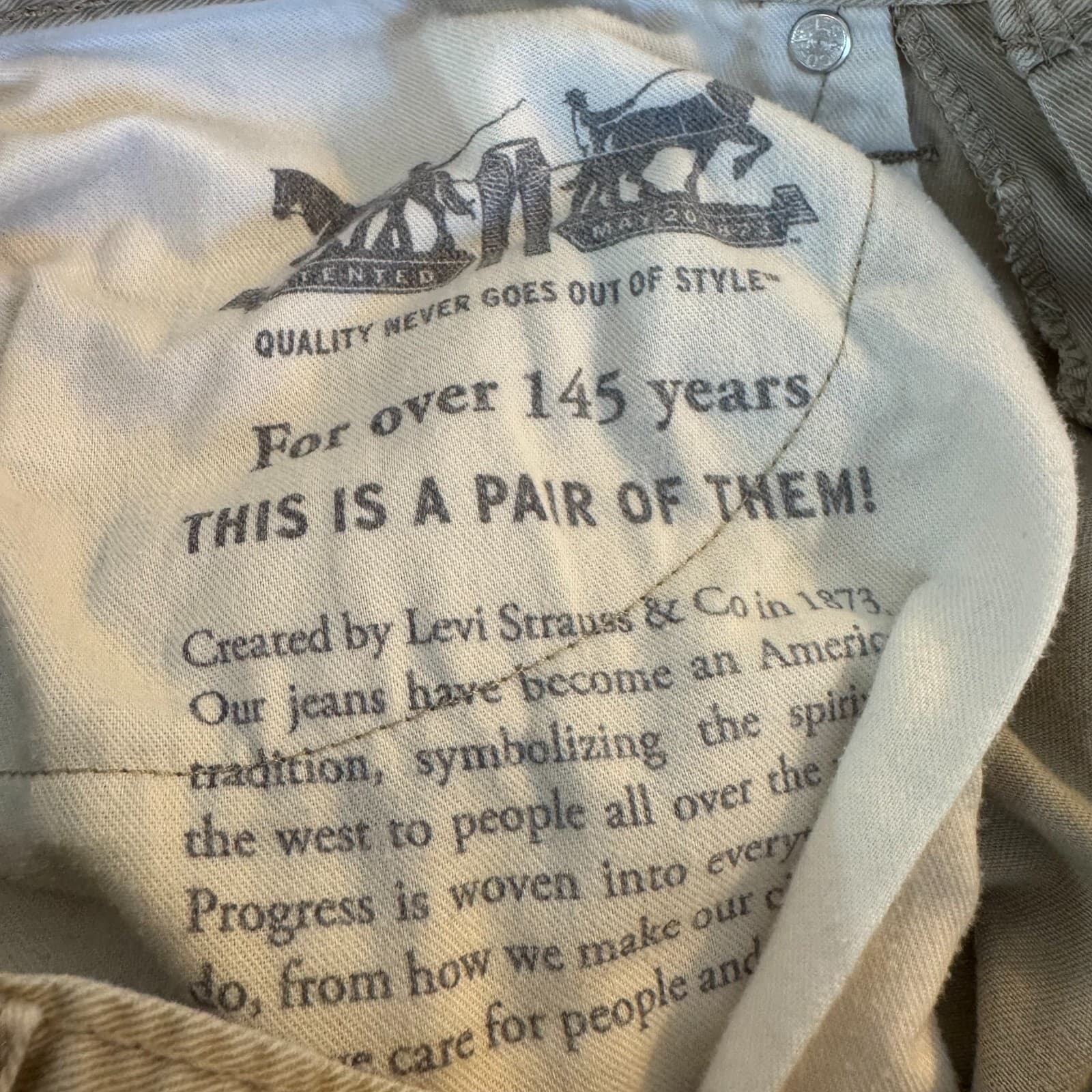 Levi’s 514 Men’s Jeans 31x32 Beige Denim Straight Fit Mid Rise - Thumbnail 11