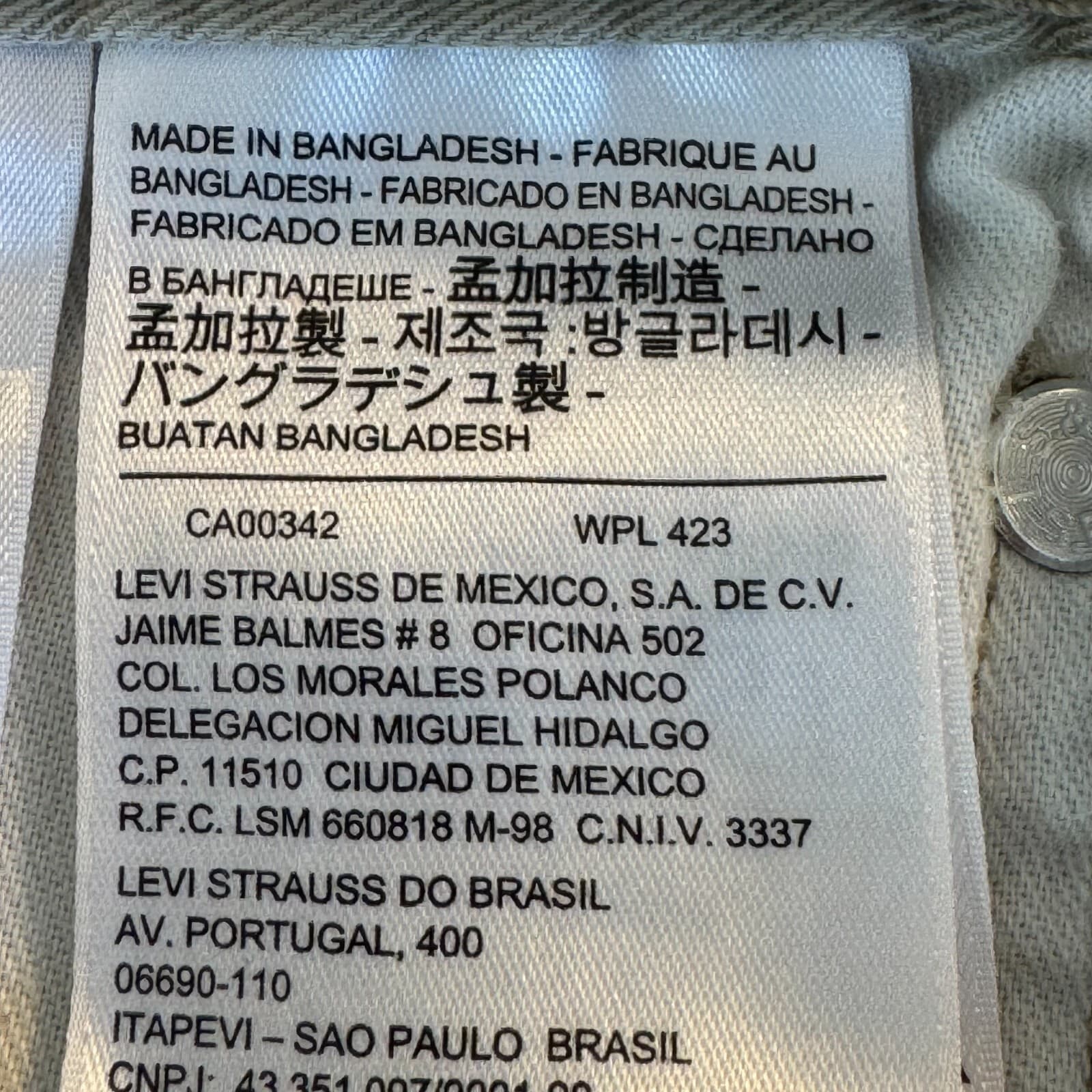 Levi’s 514 Men’s Jeans 31x32 Beige Denim Straight Fit Mid Rise - Thumbnail 12