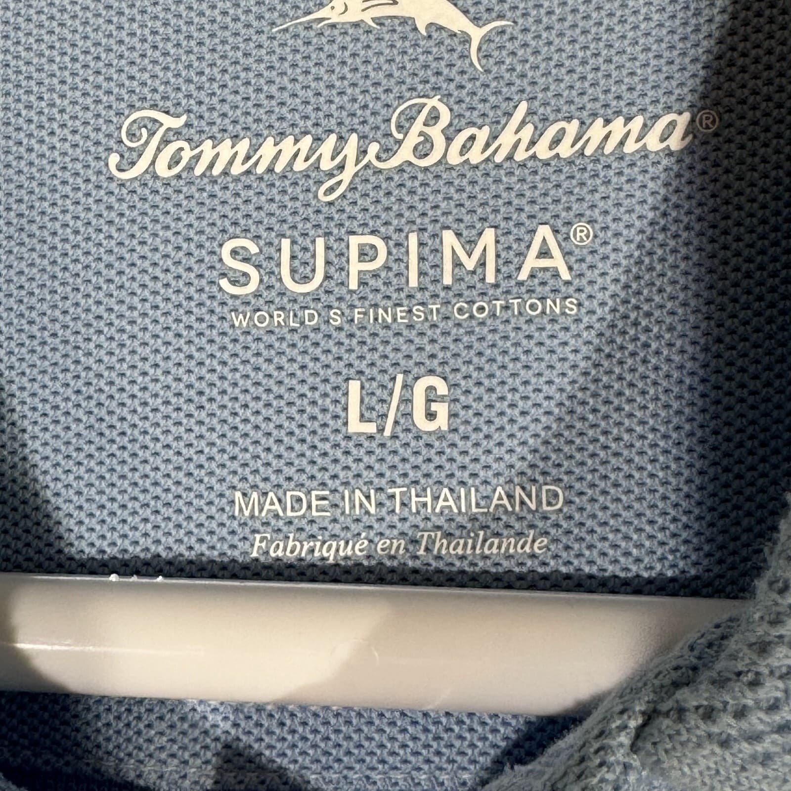 Tommy Bahama Men’s Large Blue Supima Cotton Golf Performance Polo – Short Sleeve - Thumbnail 9