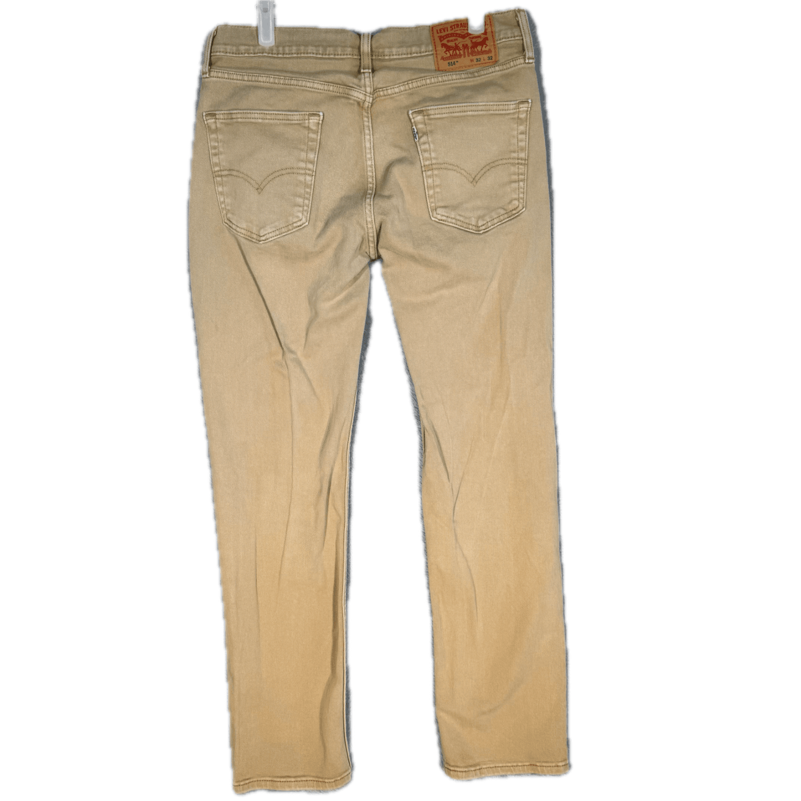 Levi’s 514 Men’s Jeans 32x32 Beige Denim 100% Cotton Mid-Rise Straight - Thumbnail 2