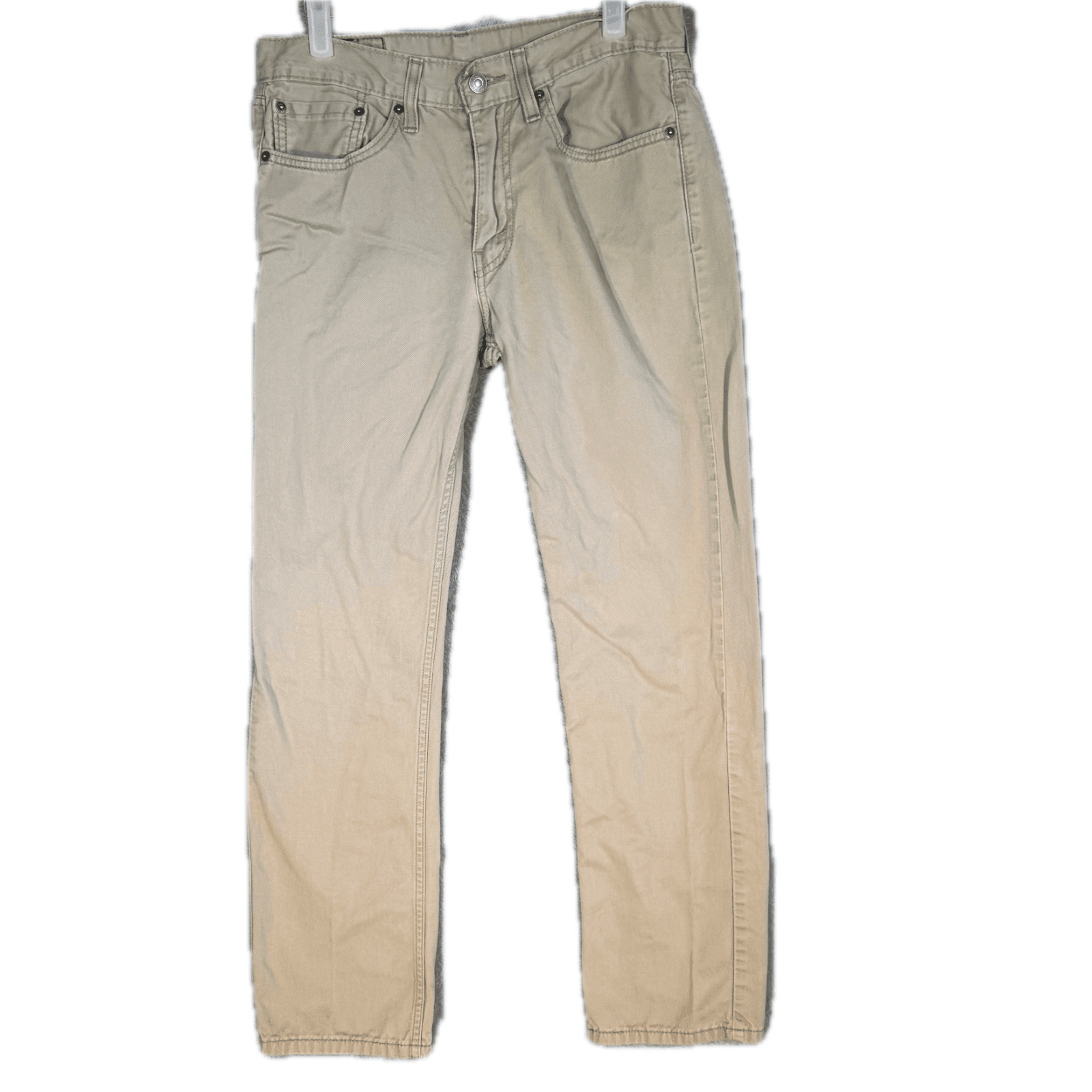 Levi’s 514 Men’s Jeans 31x32 Beige Denim Straight Fit Mid Rise - Image 1