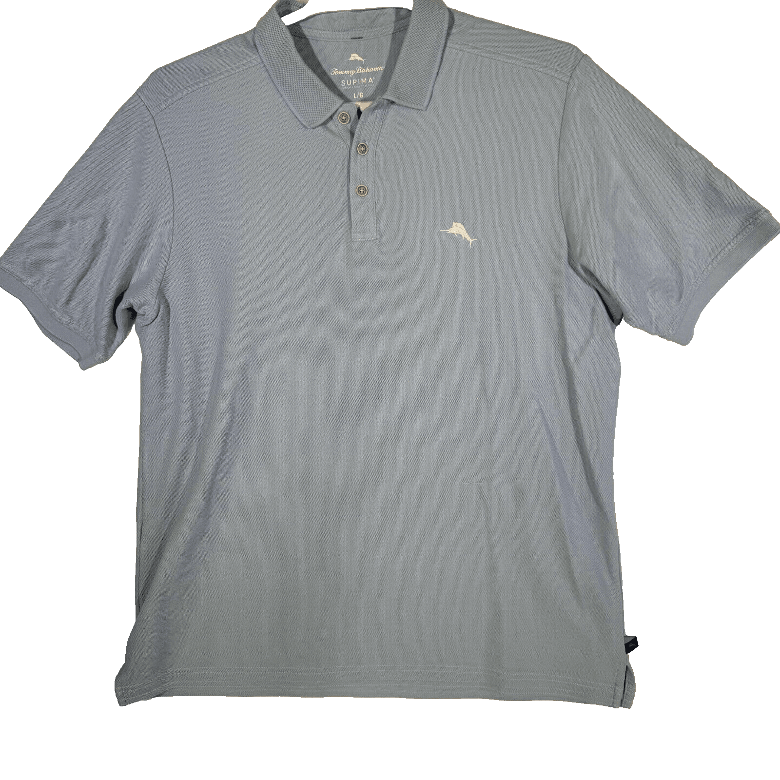 Tommy Bahama Men’s Large Blue Supima Cotton Golf Performance Polo – Short Sleeve - Image 1