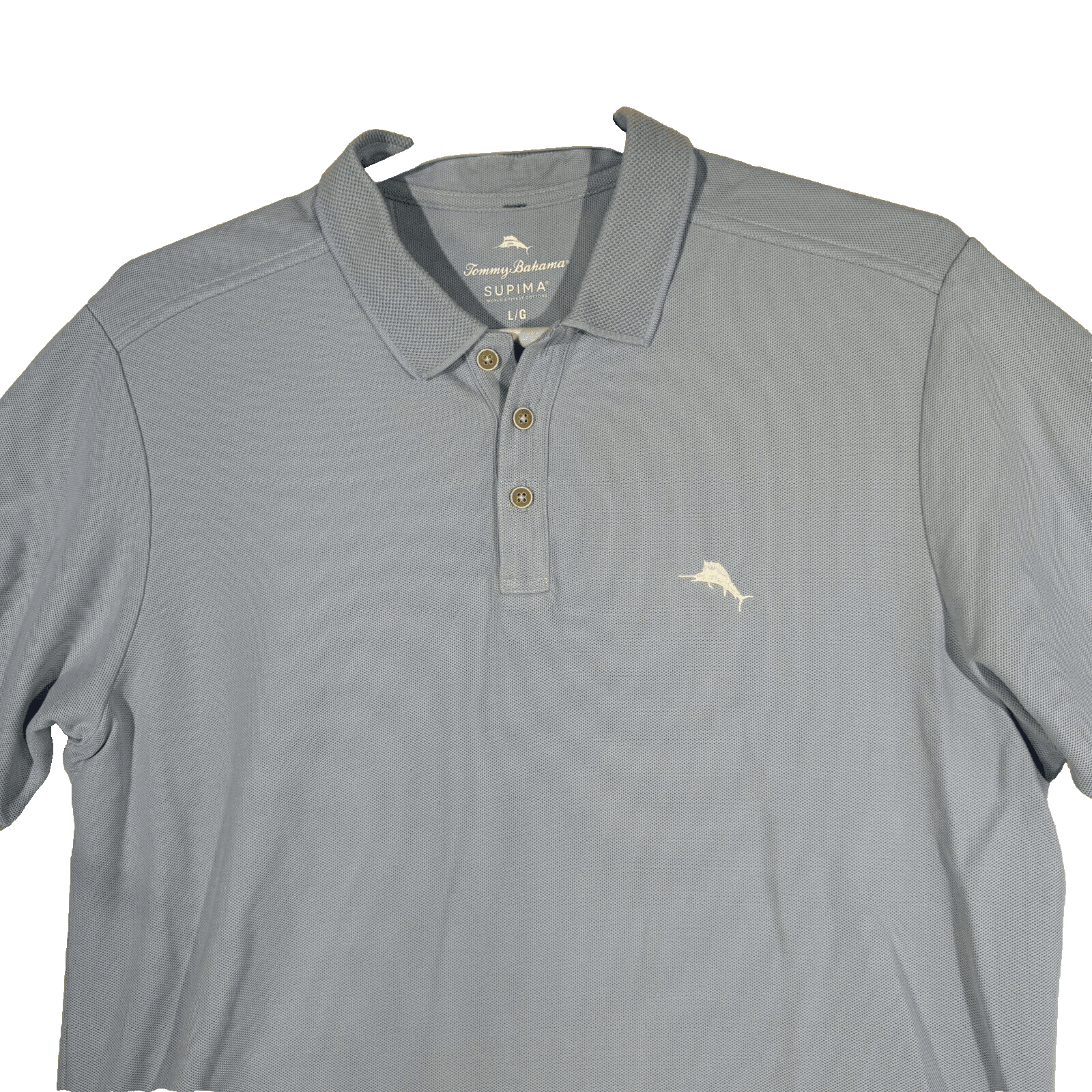 Tommy Bahama Men’s Large Blue Supima Cotton Golf Performance Polo – Short Sleeve - Thumbnail 6