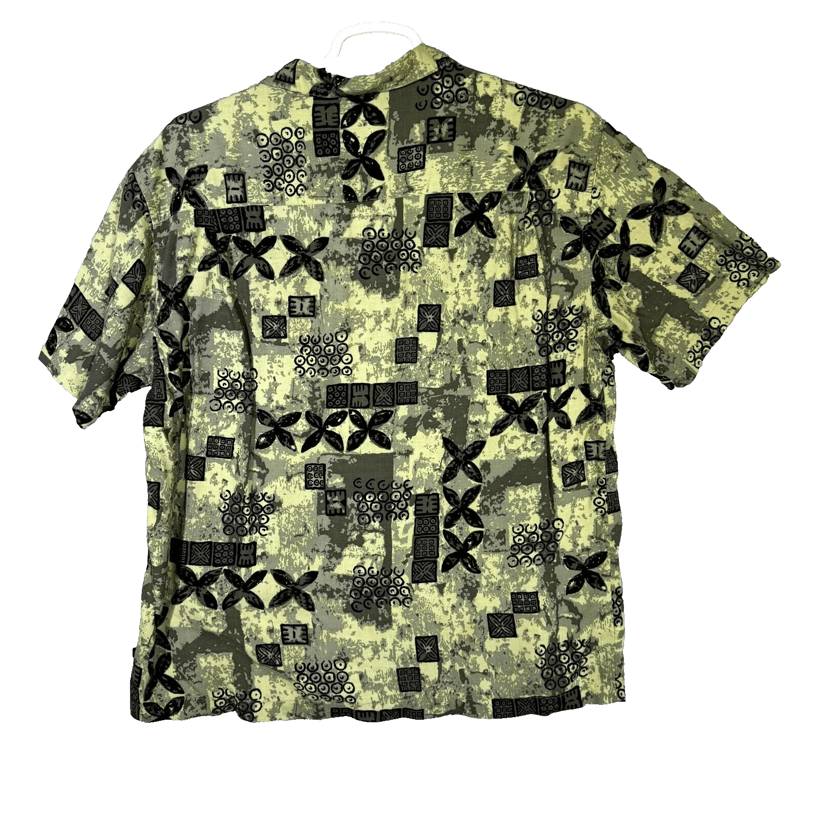 Ocean Pacific Men's Shirt XL Green Hawaiian Viscose Short Sleeve Button Up - Thumbnail 2