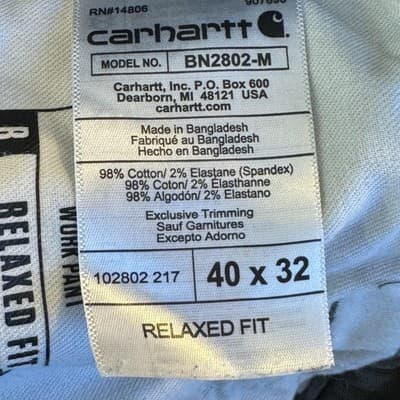Carhartt Pants Mens 40x31 Green Rugged Flex Relaxed Double Front Carpenter - Thumbnail 7
