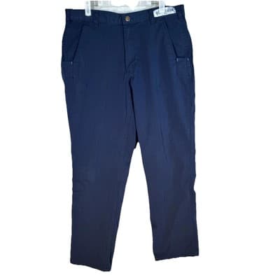 Carhartt Men's Carpenter 74533-20 Pants 34 X 29 Navy Ripstop Relaxed Fit M1751 - Image 1