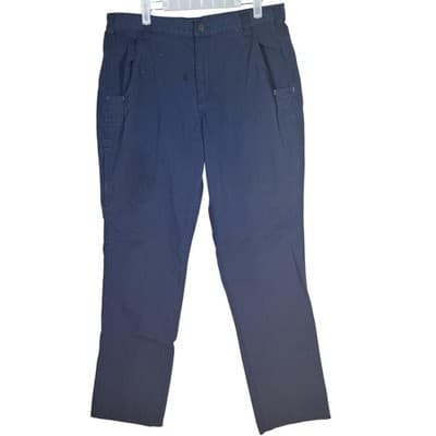 Carhartt Pants Mens 34x34 Navy Blue Ripstop Relaxed Fit Work Utility Pockets - Image 1