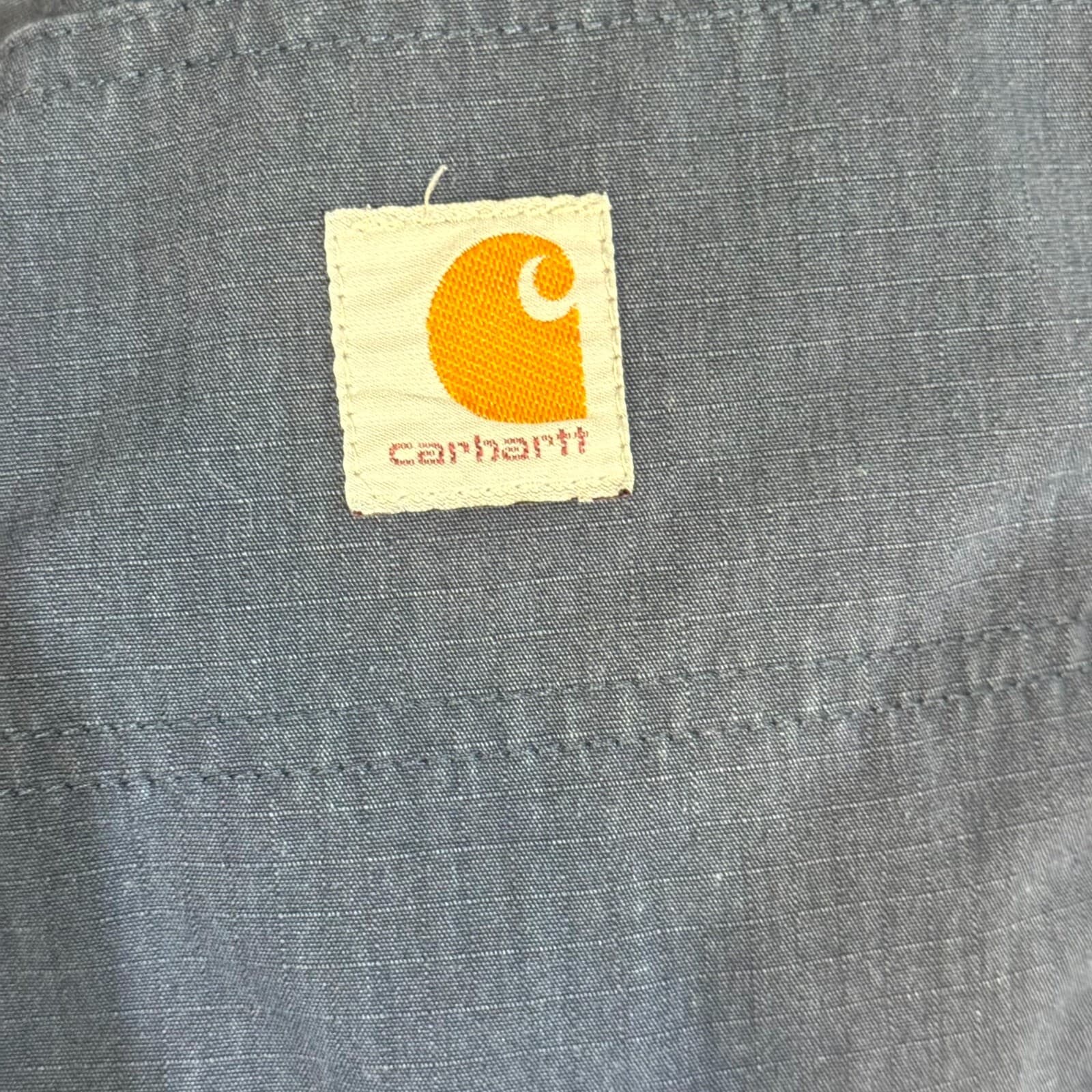 Carhartt Men's Carpenter 74533-20 Pants 34 X 29 Navy Ripstop Relaxed Fit M1751 - Thumbnail 4