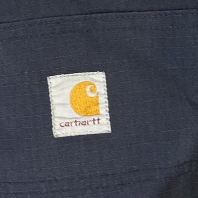 Carhartt Pants Mens 34x34 Navy Blue Ripstop Relaxed Fit Work Utility Pockets - Thumbnail 6