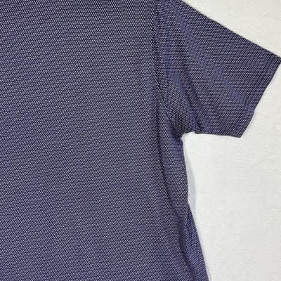 Peter Millar Polo Shirt Mens XL Purple Navy Micro Print Golf 3 Button - Thumbnail 9