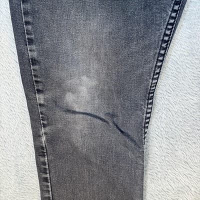 Levis 512 Jeans Mens 30x30 (30x28) Charcoal Slim Tapered Stretch Denim Faded - Thumbnail 2