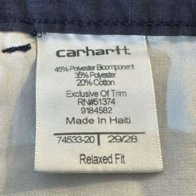 Carhartt Pants Mens 29x28 Ripstop Relaxed Fit Utility Workwear Polyester Blend - Thumbnail 6