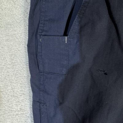 Carhartt Pants Mens 34x29 Navy Ripstop Workwear Utility Cargo Pockets Zipper - Thumbnail 4