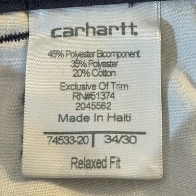 Carhartt Pants Mens 34x29 Navy Relaxed Fit Ripstop Workwear Paint Stains Utility - Thumbnail 8