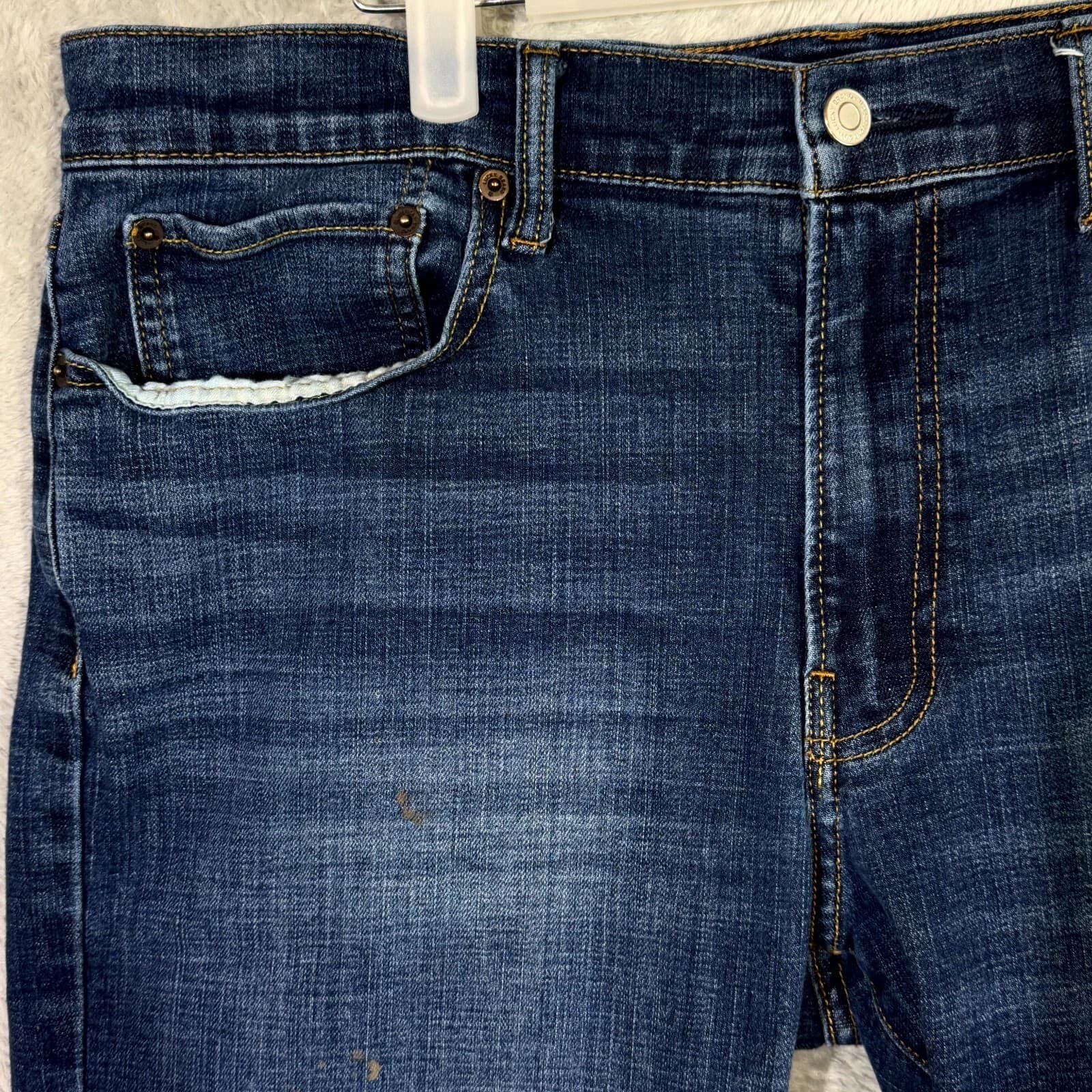 Lucky Brand 121 Men’s Jeans 36x30 Blue Denim Stretch Slim Straight - Thumbnail 3