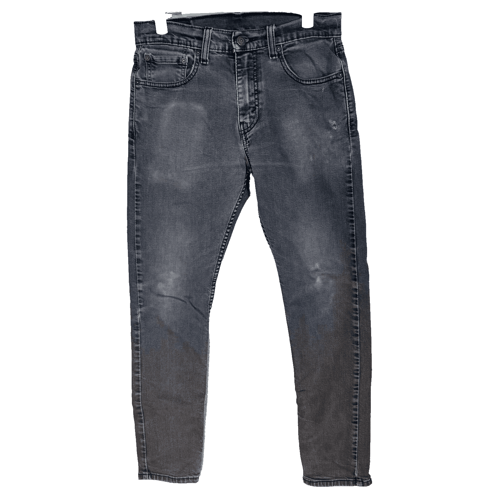 Levis 512 Jeans Mens 30x30 (30x28) Charcoal Slim Tapered Stretch Denim Faded - Image 1