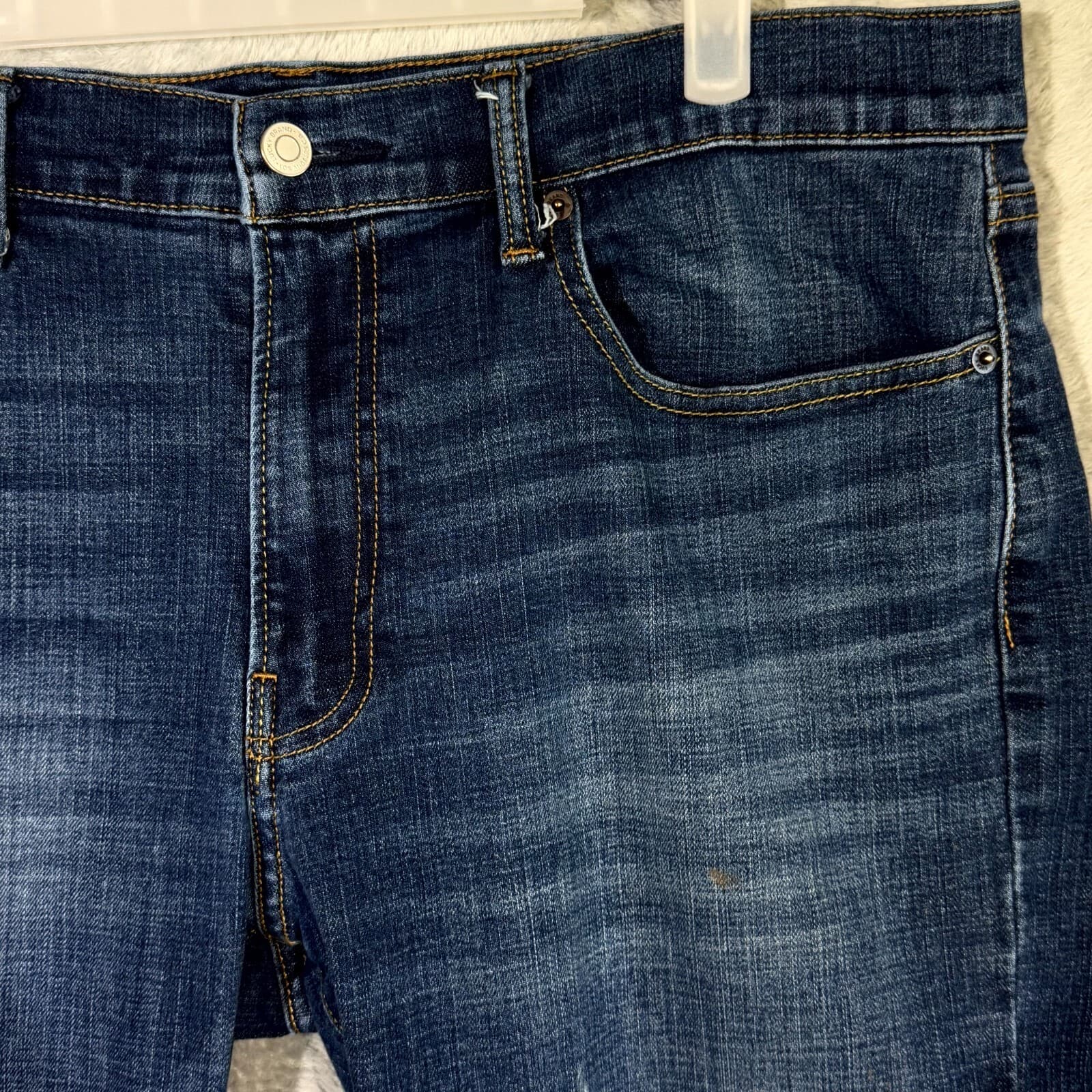 Lucky Brand 121 Men’s Jeans 36x30 Blue Denim Stretch Slim Straight - Thumbnail 4