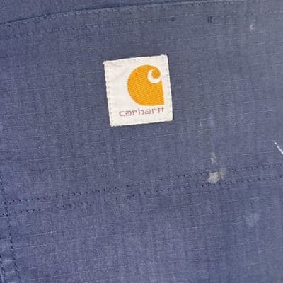 Carhartt Pants Mens 34x29 Navy Relaxed Fit Ripstop Workwear Paint Stains Utility - Thumbnail 7