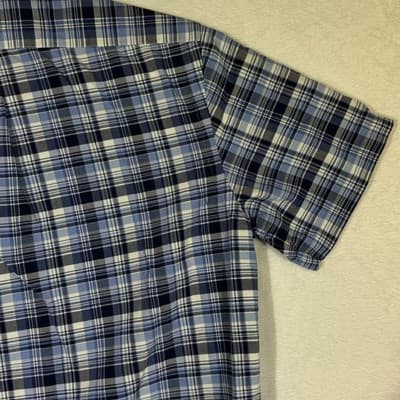 Ralph Lauren Shirt Mens Large Blue Plaid Button Down Short Sleeve Polo Pony - Thumbnail 13