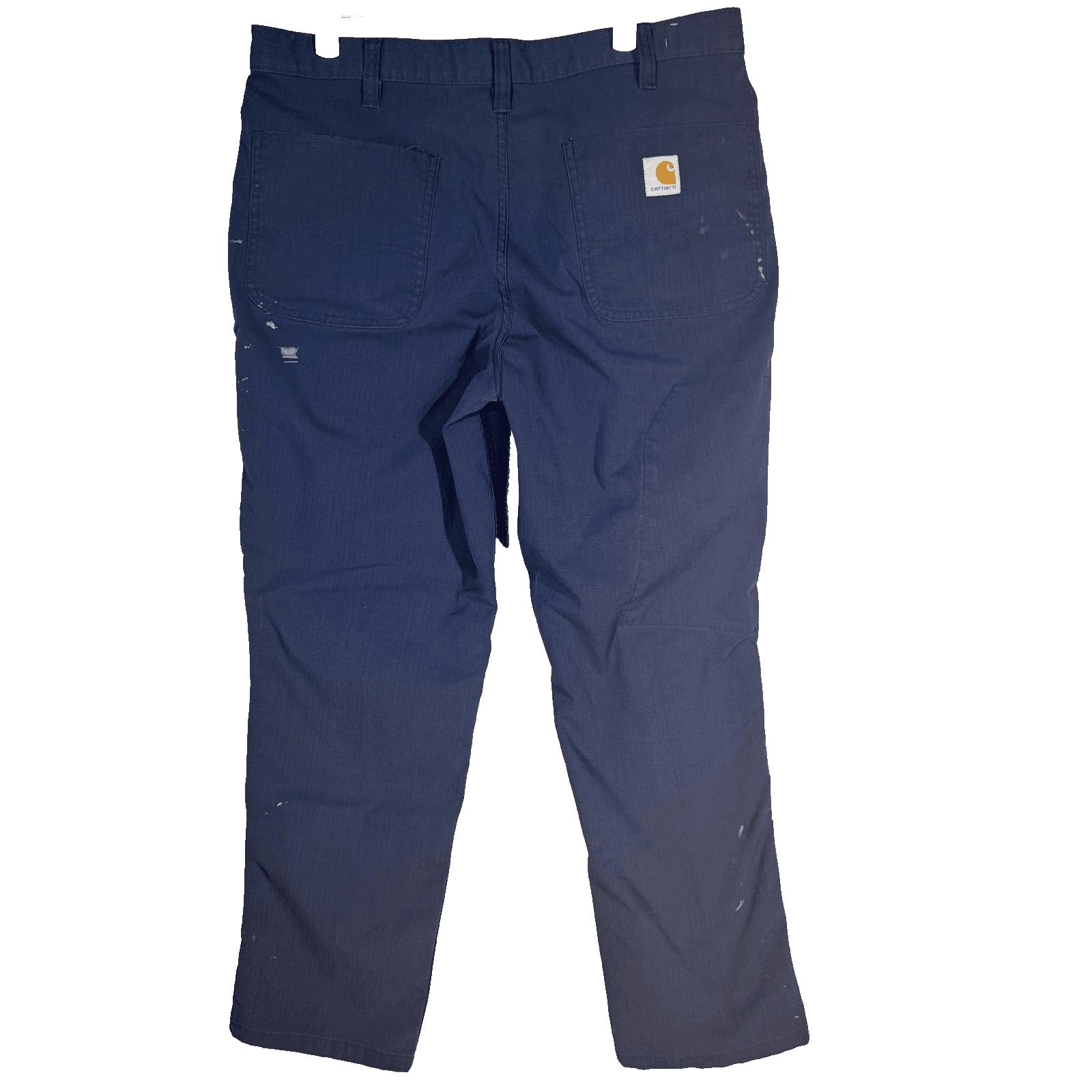 Carhartt Pants Mens 34x29 Navy Relaxed Fit Ripstop Workwear Paint Stains Utility - Thumbnail 2