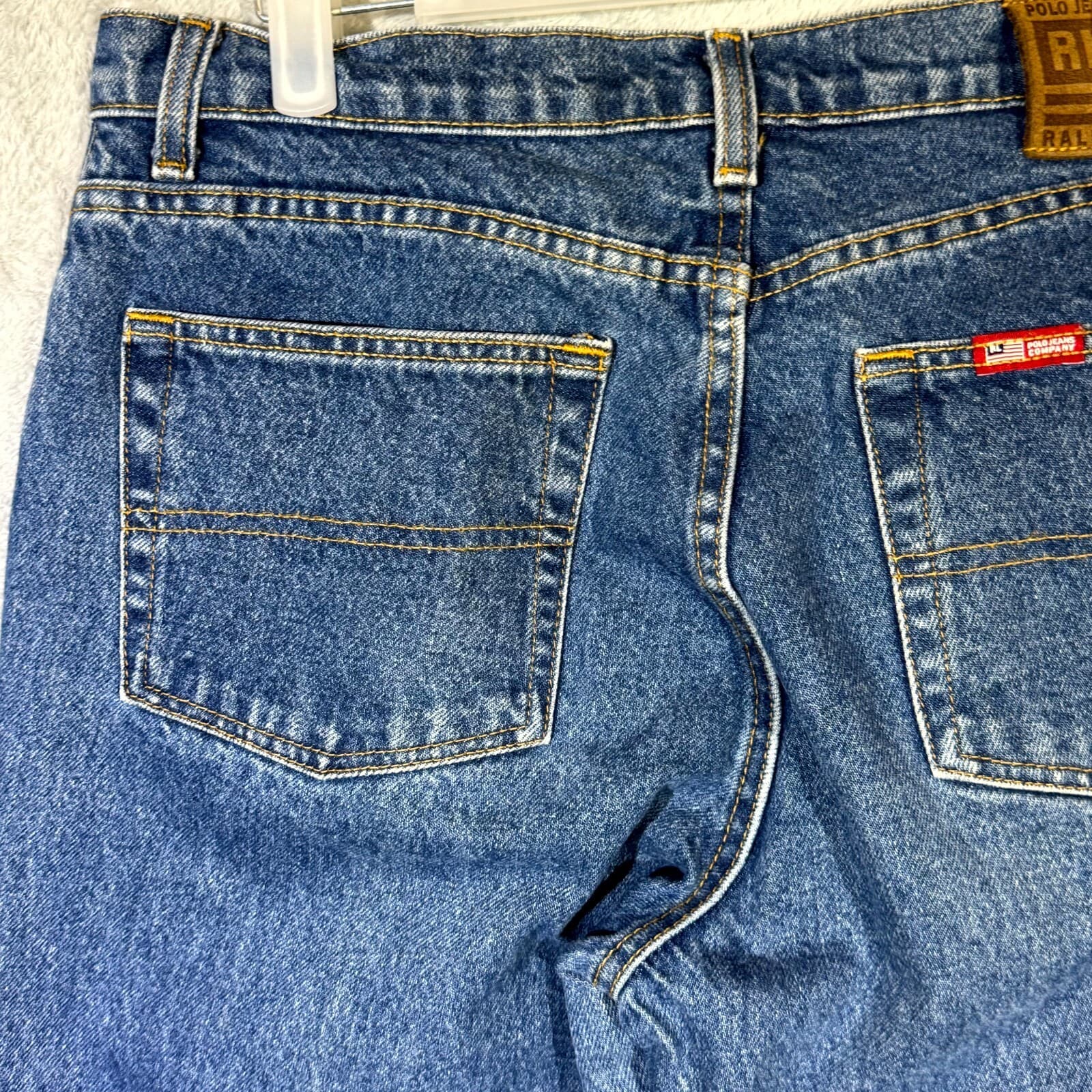 Ralph Lauren Polo Jeans Womens 12x31 Blue Denim High Rise Straight Leg Saturday - Thumbnail 6