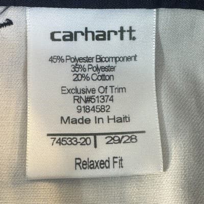 Carhartt Pants Mens 29x28 Navy Relaxed Fit Ripstop Utility Workwear Durable - Thumbnail 6