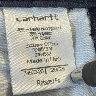 Carhartt Pants Mens 29x28 Navy Relaxed Fit Ripstop Workwear Outdoor Utility - Thumbnail 7
