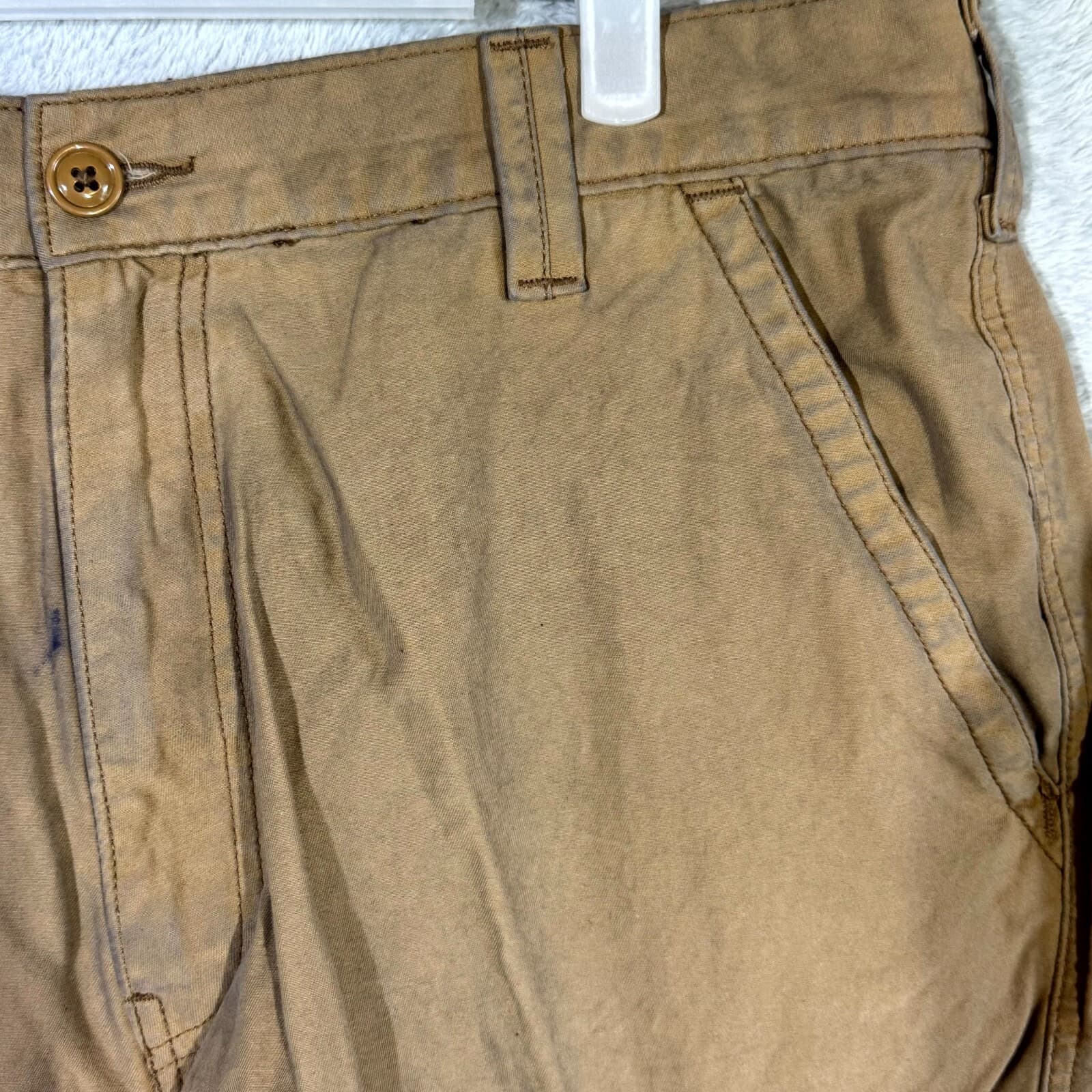 Levi’s Men’s Workwear Cargo Shorts 30 Brown 100% Cotton High-Rise Regular - Thumbnail 4