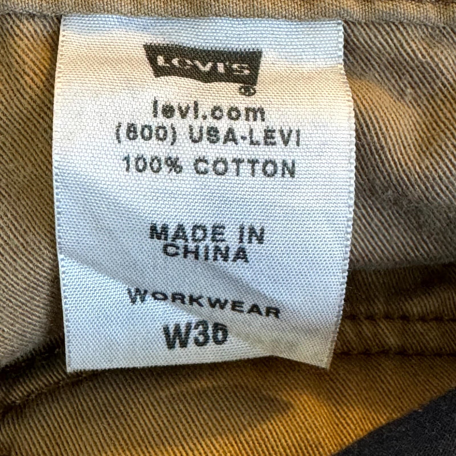 Levi’s Men’s Workwear Cargo Shorts 30 Brown 100% Cotton High-Rise Regular - Thumbnail 10